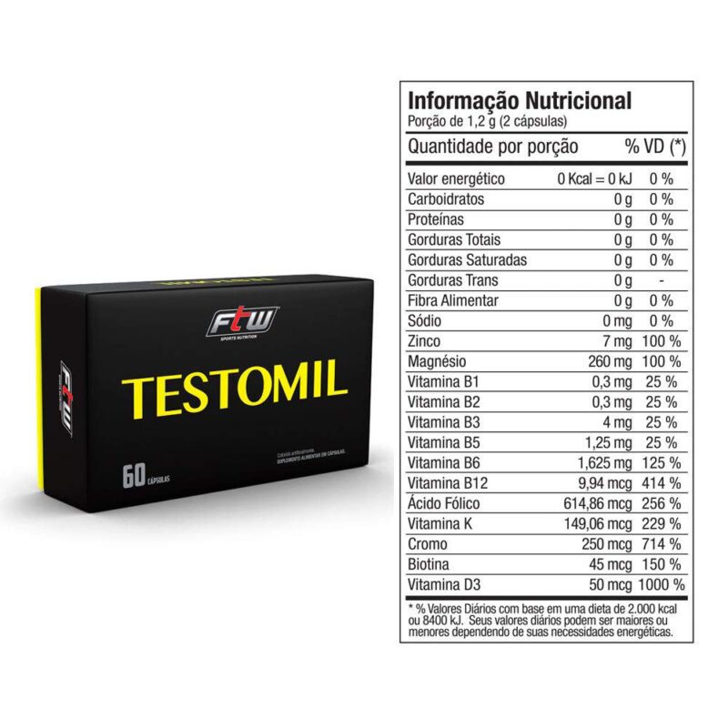 TESTOMIL 60 CÁPSULAS - FTW SPORTS NUTRITION