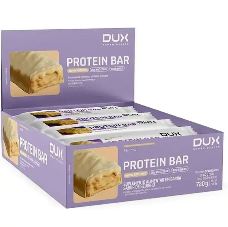 PROTEIN BAR 12 UNIDADES (BEIJINHO) 08-2026 - DUX NUTRITION