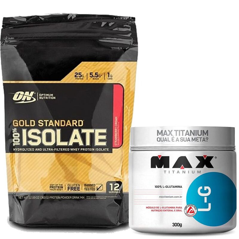 100% GOLD STANDARD ISOLATE 0.79 LIBRAS + GLUTAMINA 300 GR