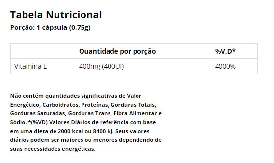 VITAMINA E 400 UI 60 SOFTGELS - VITAMINLIFE