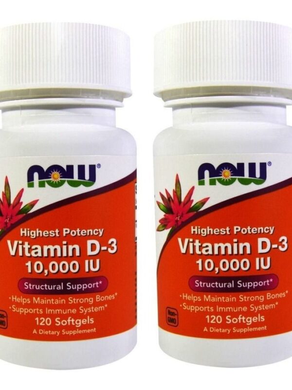 2X VITAMINA D-3 120 SOFTGELS 10.000 IU - NOW FOODS