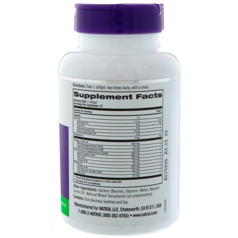OMEGA 3-6-9 COMPLEX 1.200 MG 90 SOFGELS - NATROL