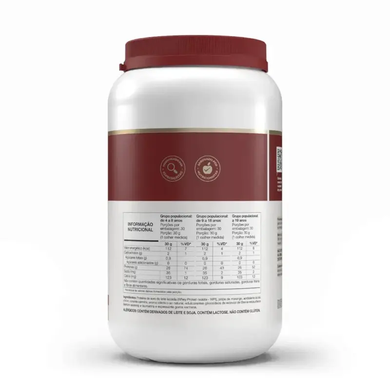 WHEY PROTEIN ISOLADO - ISOFORT 900 GR (FRUTAS VERMELHAS) - VITAFOR