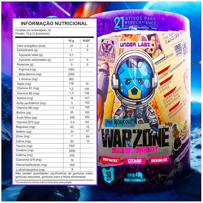 WARZONE ROCKET ENERGY 450 GR (GREEN BOMB) - UNDER LABZ