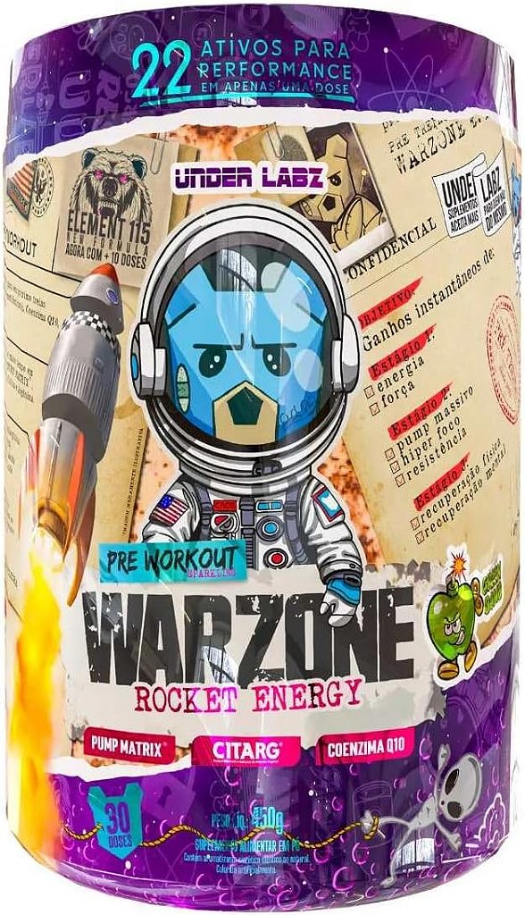 WARZONE ROCKET ENERGY 450 GR (GREEN BOMB) - UNDER LABZ