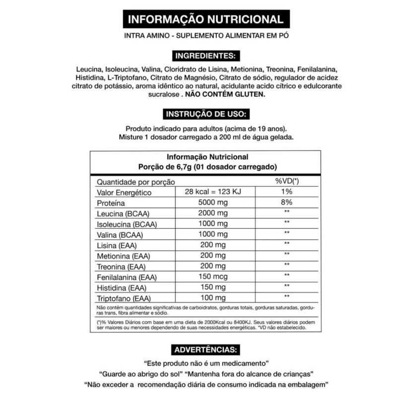 INTRA AMINO SPORT 196 GR (30 DOSES) - ADAPTOGEN