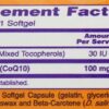COQ10 100 MG 50 SOFGELS - NOW FOODS