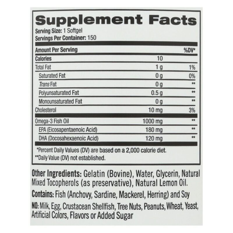 OMEGA 3 FISH OIL 1.000 MG 150 SOFGELS - NATROL