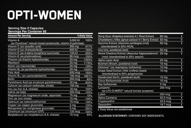 OPTI-WOMEN - OPTIMUM NUTRITION