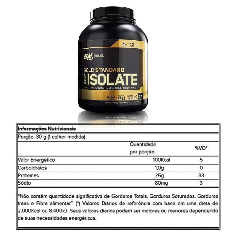 GOLD STANDARD 100% ISOLATE 1.36 KG - OPTIMUM NUTRITION (venc 11/2020)
