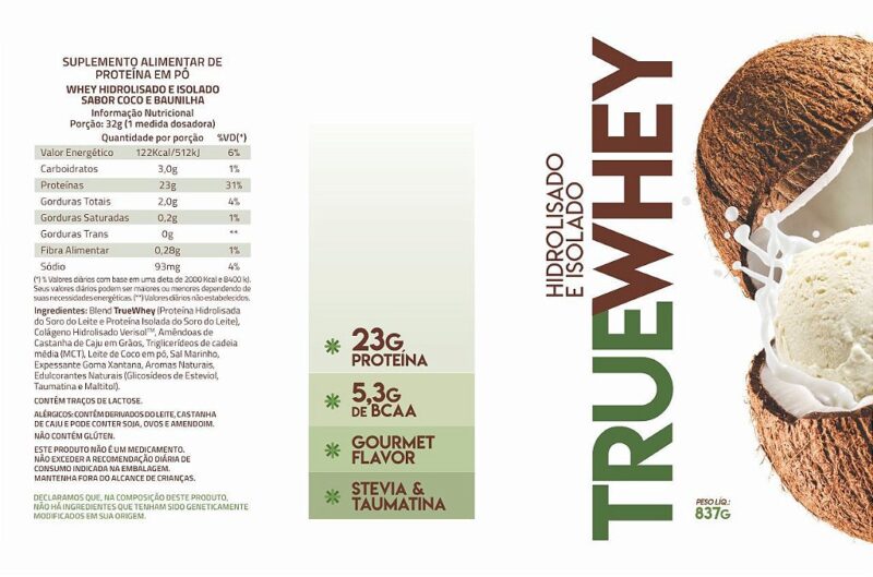 TRUE WHEY 837 GRAMAS - TRUE SOURCE