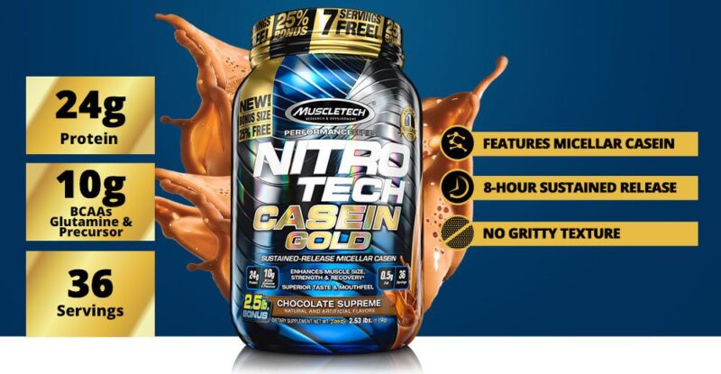 NITROTECH CASEIN GOLD 1,15 KG - MUSCLETECH