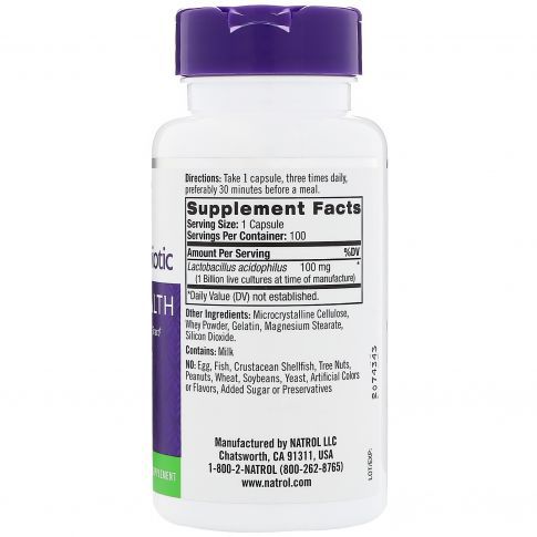 PROBIOTIC 100 MG 100 CÁPSULAS - NATROL