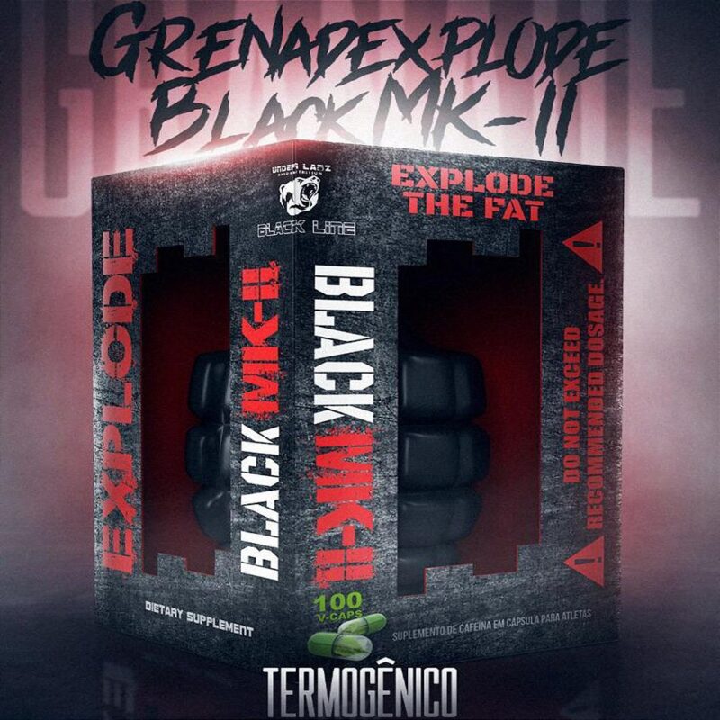 TERMOGÊNICO BLACK MK - ll GRENADEXPLOD UNDER LABZ - 100 CÁPSULAS.