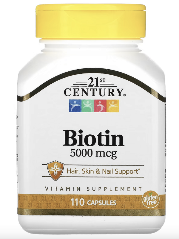 BIOTIN 5000 MCG 110 CAPSULAS - 21ST CENTURY