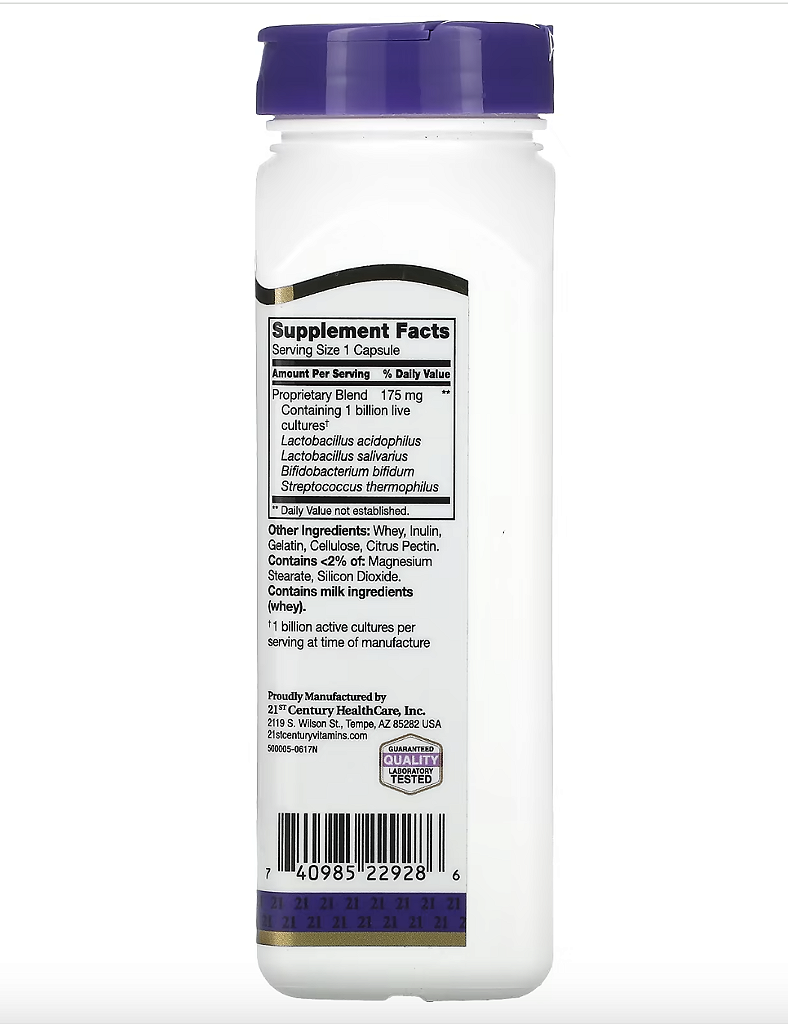 ACIDOPHILUS PROBIOTIC BLEND 150 CAPSULAS - 21ST CENTURY