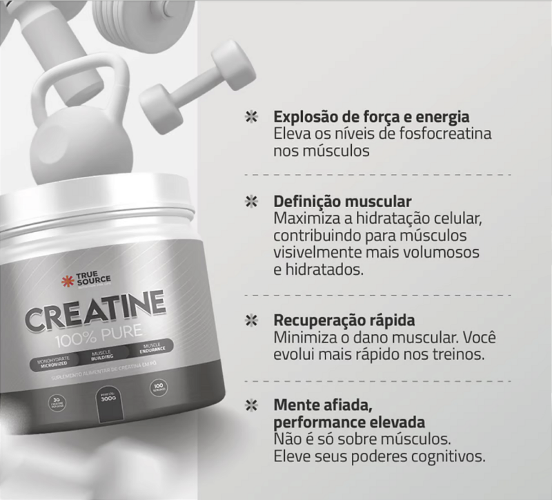TRUE CREATINA 100% PURE 300 GR - TRUE SOURCE
