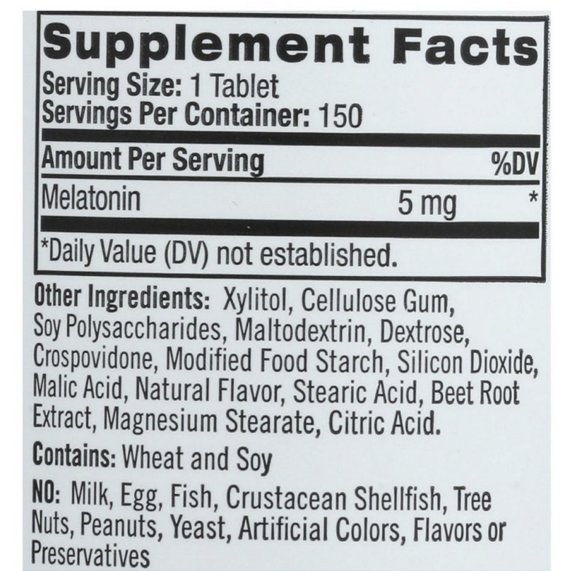 INDUTOR DE SONO... 5MG FAST DISSOLVE EXTRA STRENGTH 150 TABLETS - NATROL