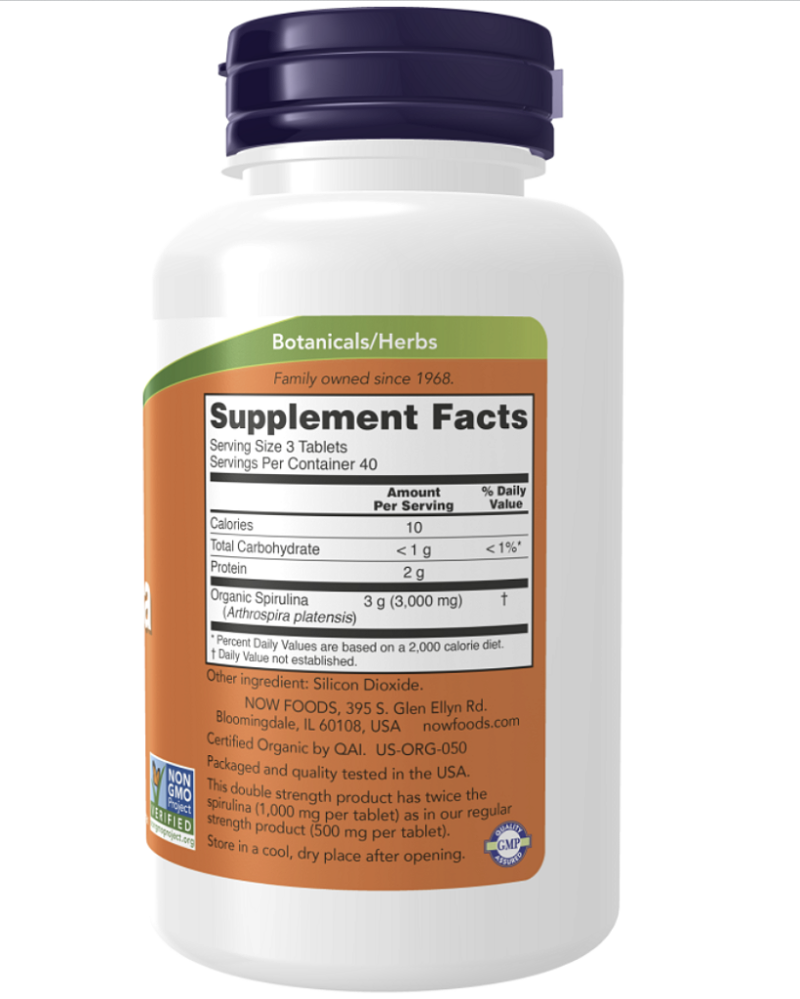 SPIRULINA DOUBLE STRENGTH 1000 MG 240 TAB - NOW FOODS