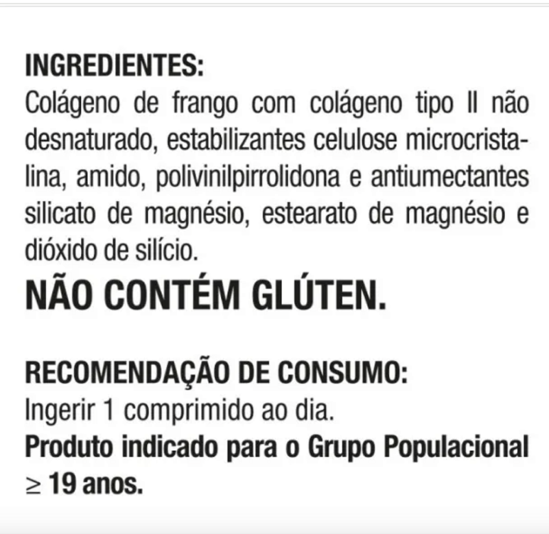 COLAGEN II 40MG | COLAGENO TIPO II 30 COMP - BIONATUS