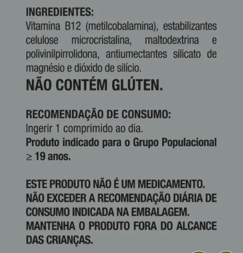 VITAMINA B12 30COMP CARTUCHO - BIONATUS