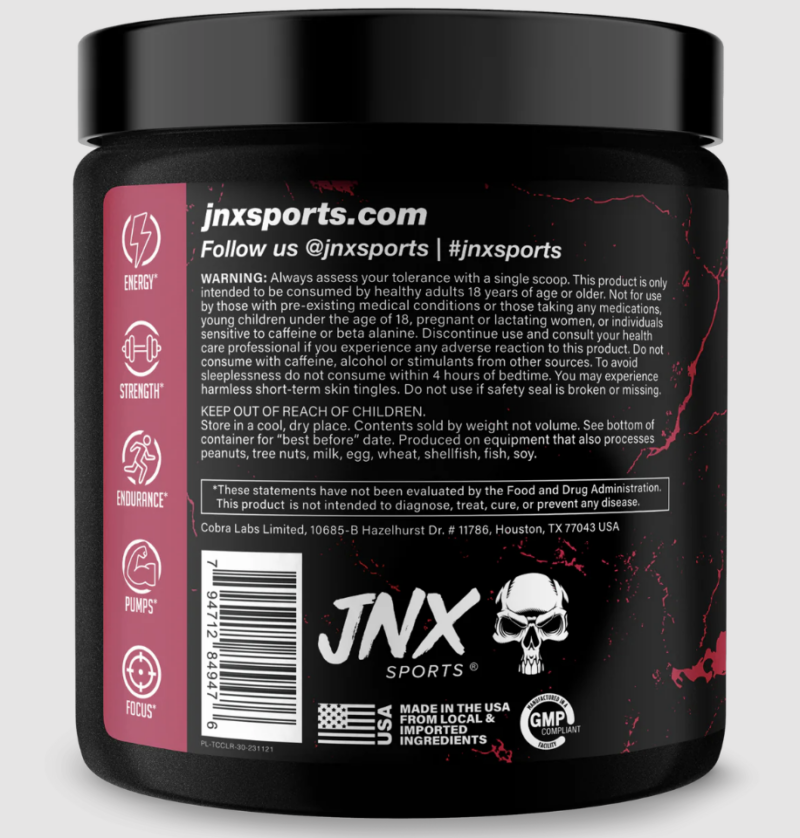 THE CURSE 30 SERVES (BLUE RASPBERRY) - JNX SPORTS