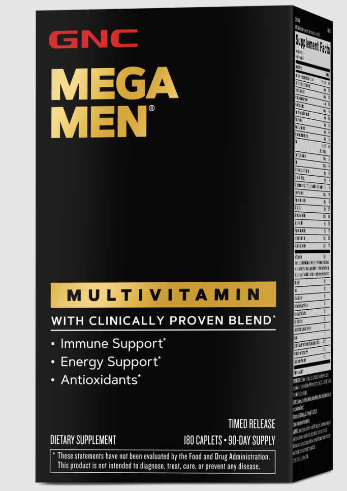 MEGA MEN 180 CAPSULAS - GNC ( VENC 07/2026)