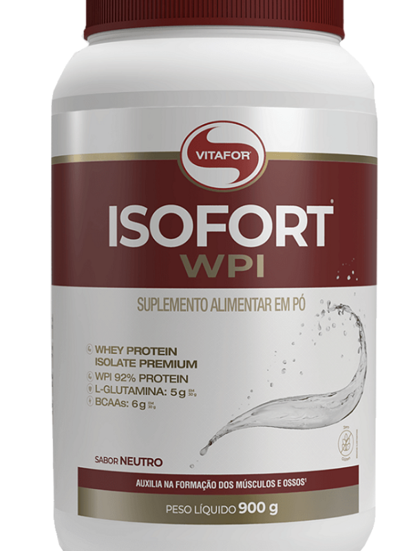 WHEY PROTEIN ISOLADO - ISOFORT 900 GR (CHOCOLATE) - VITAFOR