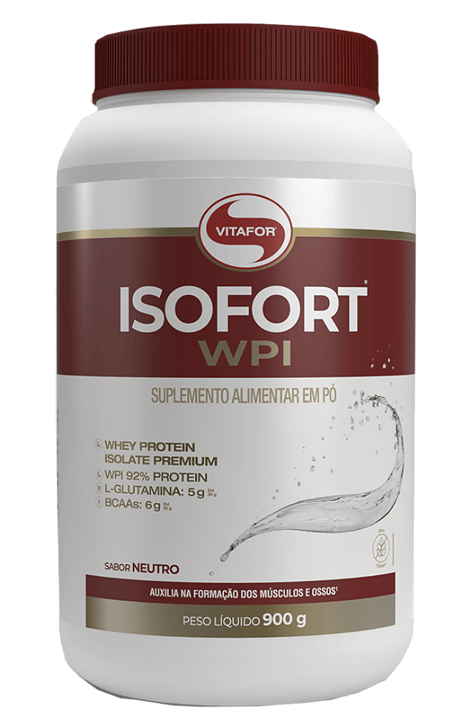 WHEY PROTEIN ISOLADO - ISOFORT 900 GR (CHOCOLATE) - VITAFOR