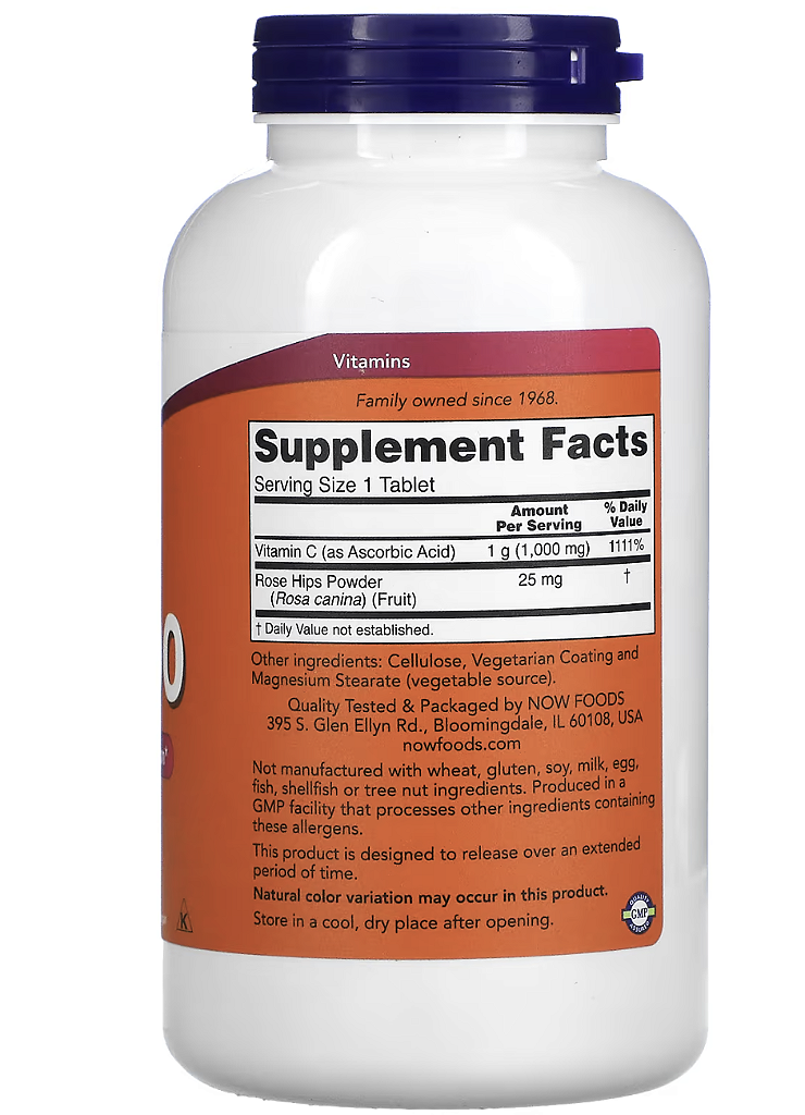 C-1000 250 TABLETS - NOW FOODS