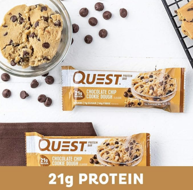 QUEST BAR 12 UNIDADES 60 GR (CHOCOLATE CHIP COOKIE DOUGH