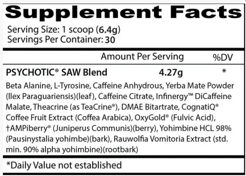 PSYCOTHIC SAW 30 DOSES FRUIT PUNCH - INSANE LABZ