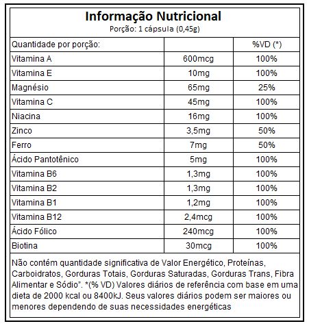 HAIR , SKIN E NAILS 60 CÁPSULAS - VITAMIN LIFE