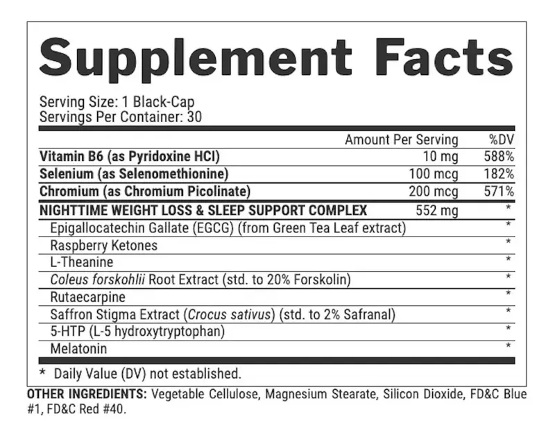 LIPO-6 BLACK NIGHTTIME ULTRA CONCENTRADO 30 CAPS - NUTREX