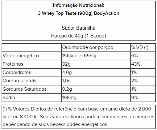 3WHEY TOP TASTE 900 GR - BODYACTION