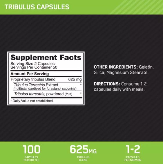 SUPLEMENTO OPTIMUM NUTIRTION - T. 625 MG 100 CAPSULAS