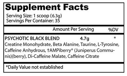 PRÉ-TREINO PSYCHOTHIC BLACK 35 DOSES - INSANE LABZ