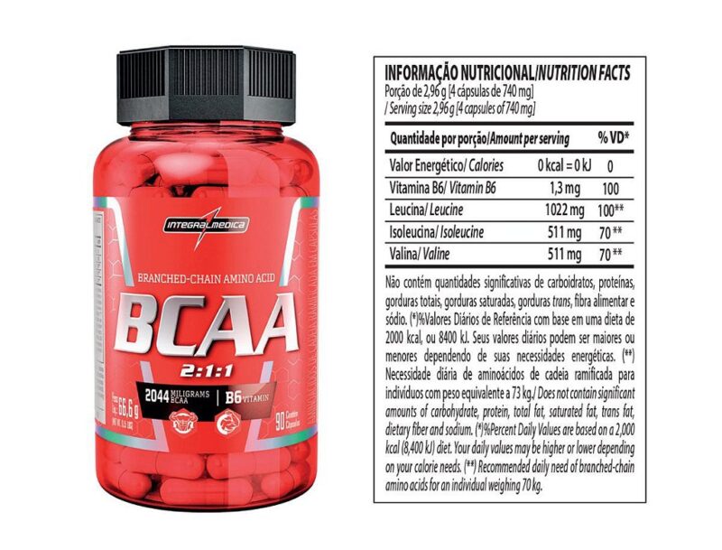 BCAA 2:1:1 90 CÁPSULAS - INTEGRAL MÉDICA