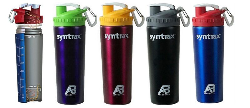 SHAKER AEROBOTTLE EM ALUMÍNIO 800 ML - SYNTRAX