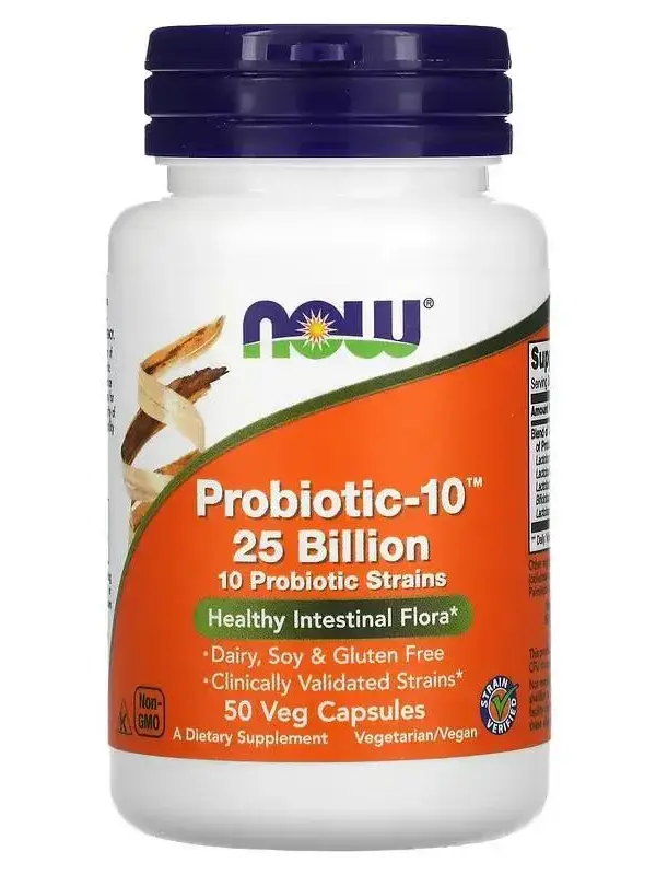PROBIOTIC-10 25 BILION 50 CÁPSULAS  - NOW FOODS
