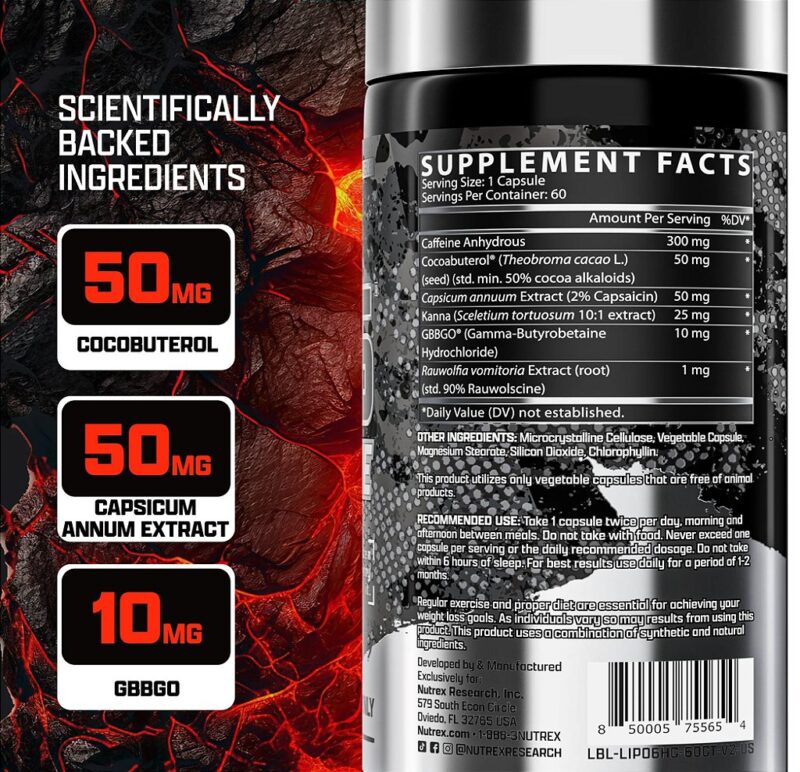 LIPO 6 HARDCORE 60 CÁPSULAS - NUTREX