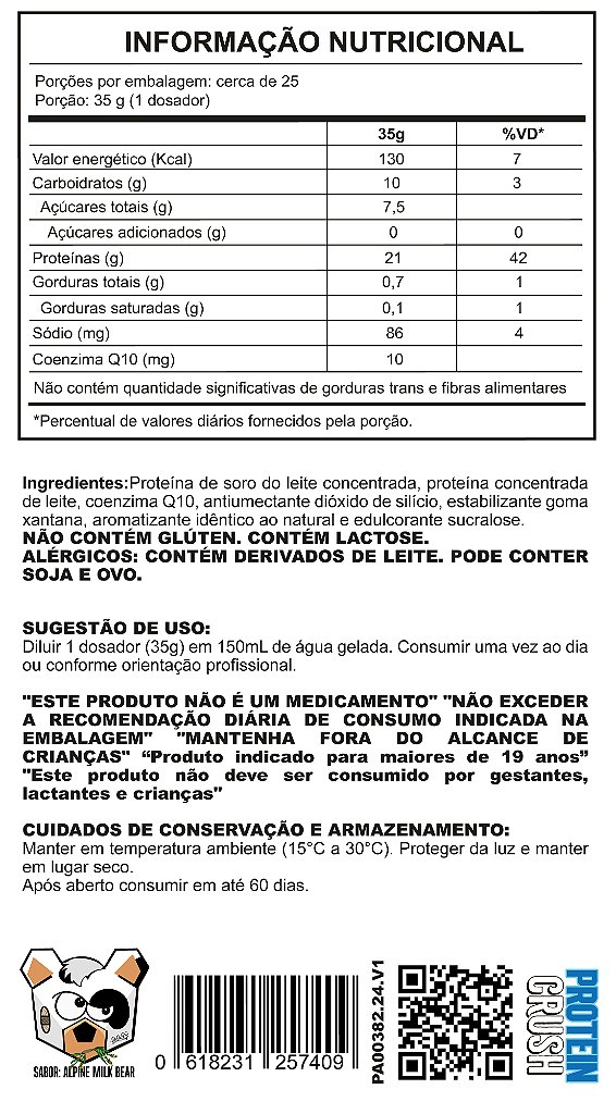 WHEY PROTEIN CRUSH CHOCOBEAR 900 GR - UNDER LABZ