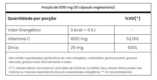 VITAMINA C + ZINCO 60 CÁPSULAS - ADAPTOGEN