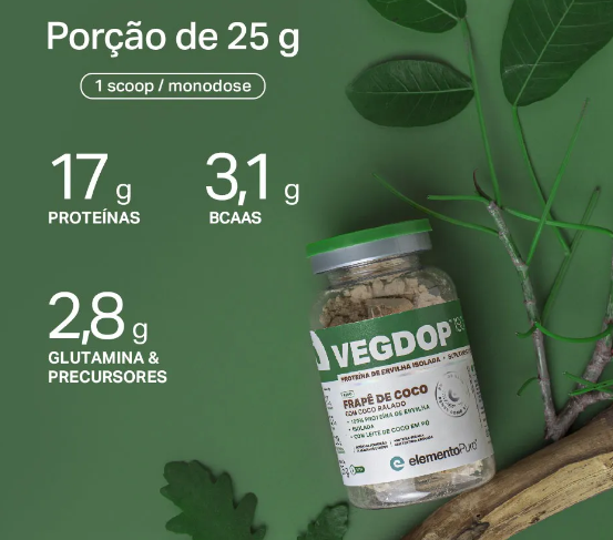 VEGDOP PROT. ERVILHA CHOCOLATE BELGA 450G - ELEMENTO PURO