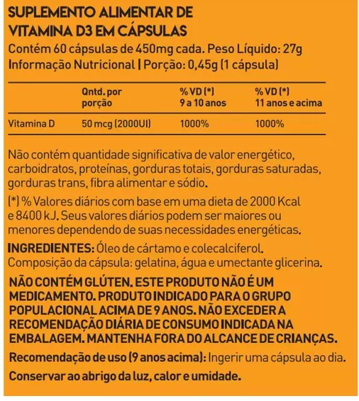 VITAMINA D3 2000 IU 60 CÁPSULAS - TRUE SOURCE