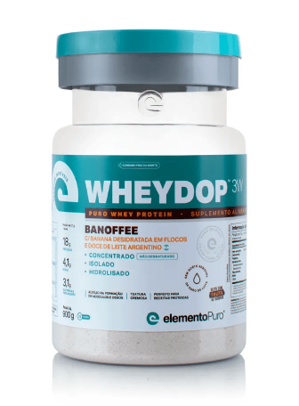 WHEYDOP 3W MORANGO C/ LEITE CONDENSADO 900 GR - ELEMENTO PURO